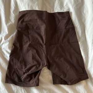 Aritzia TNA brown biker shorts